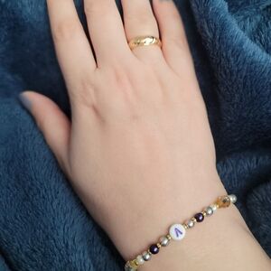 Handmade Initial Beaded Bracelet